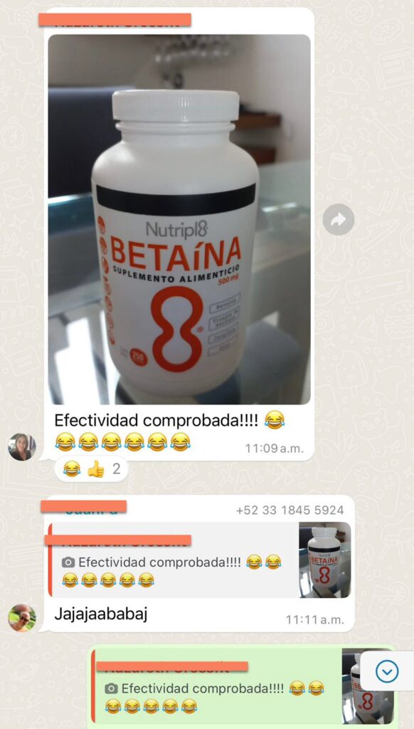 Testimonio de cliente por WhatsApp sobre efectividad